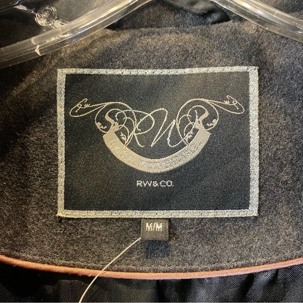 Women's RW & CO Gray Wool Coat Size M - Picture 10 of 15